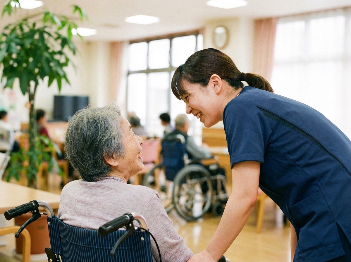 訪問看護スタッフとご家族の時間