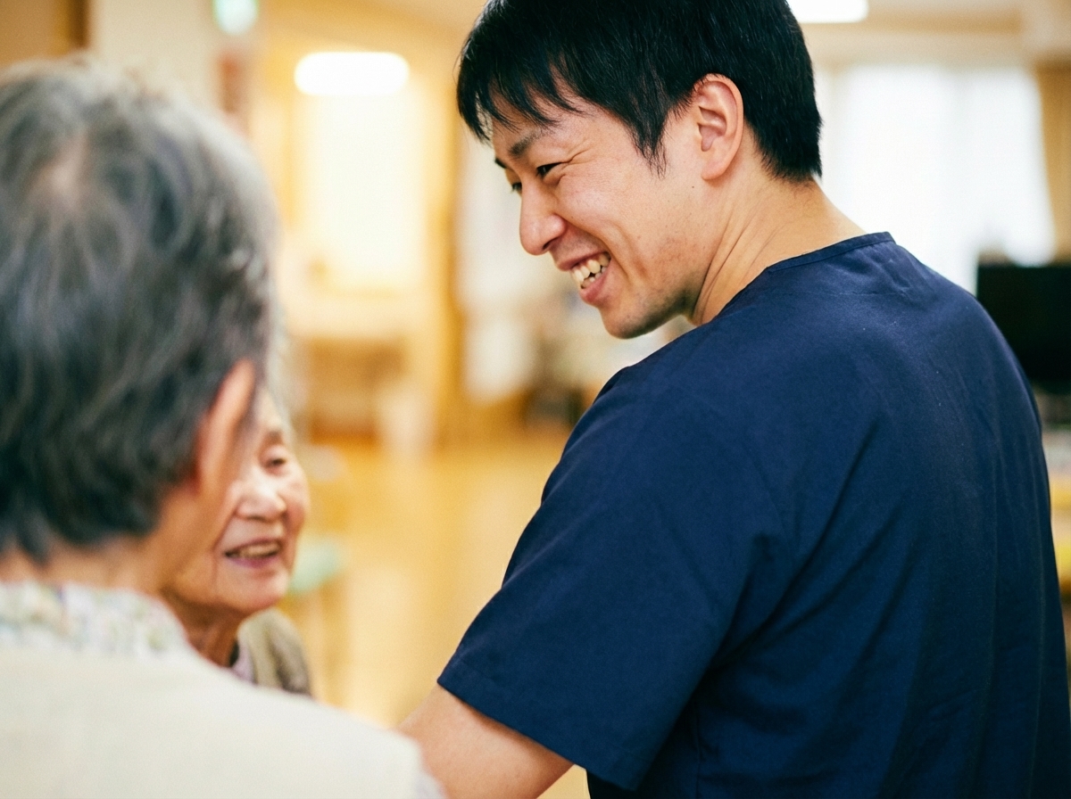 訪問看護スタッフとご家族の時間