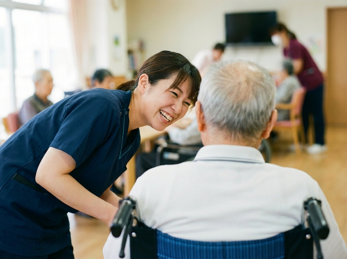 訪問看護スタッフとご家族の時間