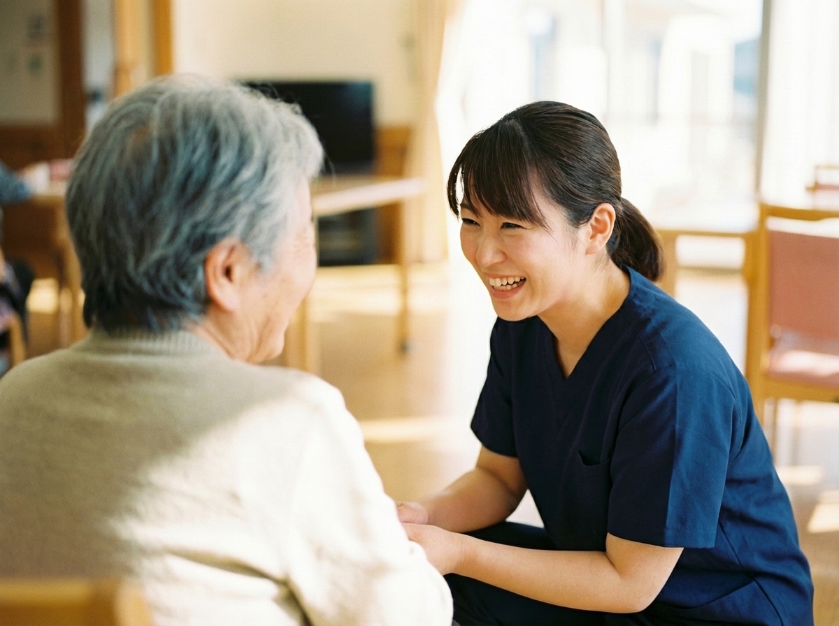 訪問看護スタッフとご家族の時間